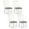 Costway Set of 2/4 Dining Chairs with Solid Wood Legs & Padded Seat Kitchen Side Chair White & Grey